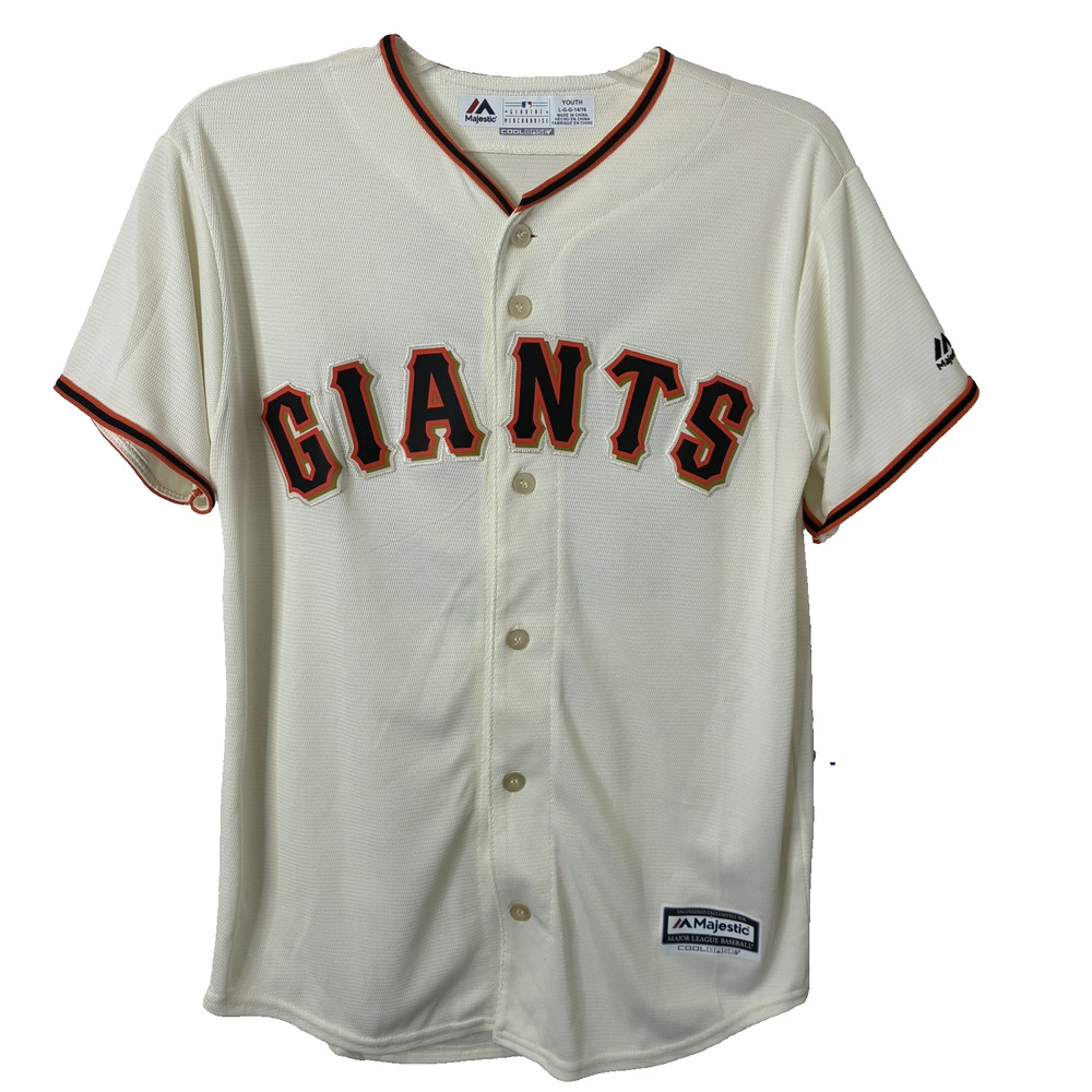 San Francisco Giants NWT Cool Base Home Replica Posey Jersey Youth Size L 14/16